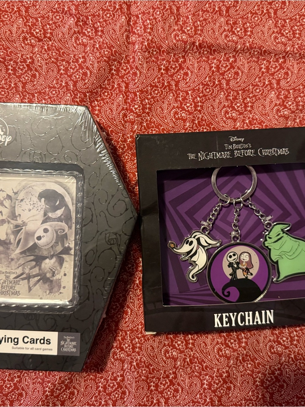 Disney The Nightmare Before Christmas Purple & Green Character Keychain Set